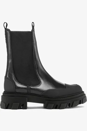 Ganni Stitch Cleated Mid Chelsea Boots in Responsible Size 11 Women