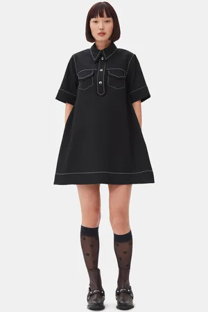 Ganni Crepe Mini Dress in Size 12 Women