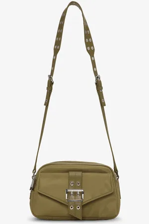 Ganni Olive Green Bucky Camera Bag in Nylon Women