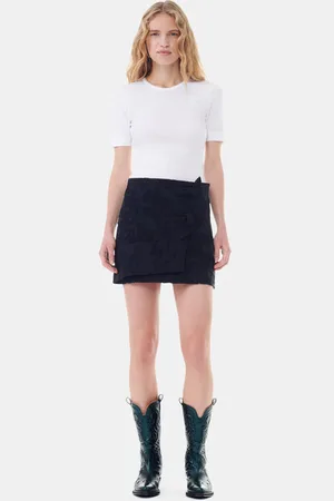 Ganni Boucle Jacquard Suiting Mini Skirt in Size 8 Women