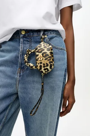Ganni Leopard Nano Bou Bag Women