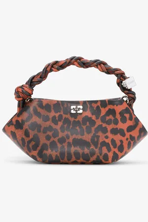 Ganni Red Leopard Mini Bou Bag in Women