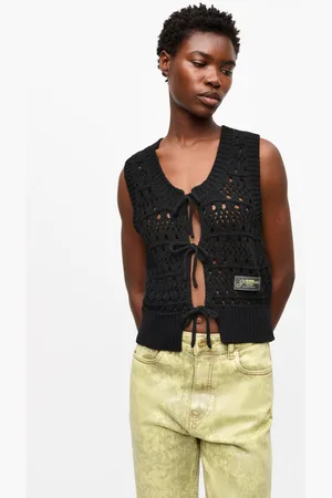 Ganni Crochet Tie String Vest in Size 2XS Women