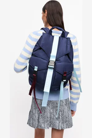Ganni Blue Tech Backpack in Polyester Women