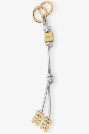 Ganni Metallic Bou Keyring Women