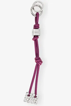 Ganni Purple Bou Keyring in Women
