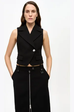 Ganni Bonded Crepe Vest in Size 6 Polyester Women