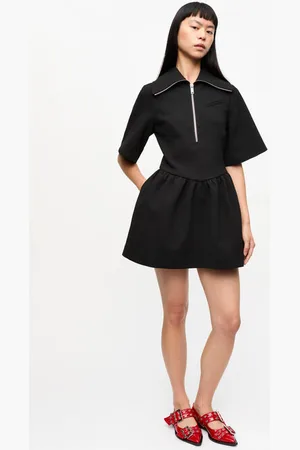 Ganni Bonded Crepe Mini Dress in Size 12 Polyester Women