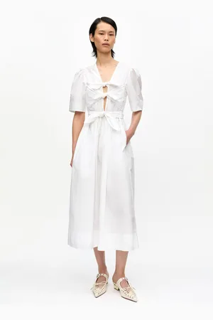 Ganni Stretch Cotton Dress Size 10 Women