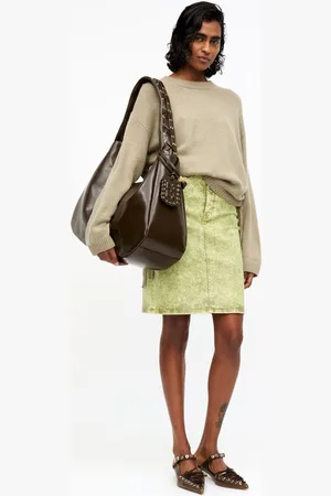 Ganni Dark-Olive Oleatex XXL Hobo Bag in Dark Olive Women