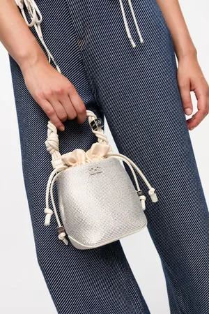 Ganni Off- Mini Bou Bucket Bag Polyester Women