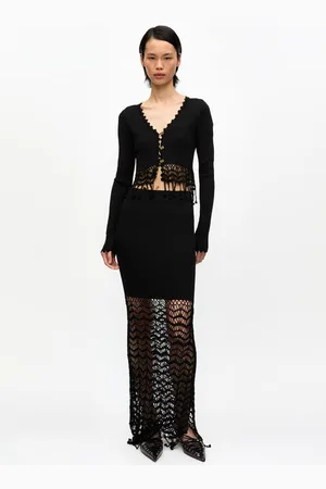 Ganni Shiny Crochet Skirt in Size 2XS Viscose Women