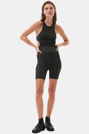 Ganni Seamless Jacquard Shorts in Size Large Women