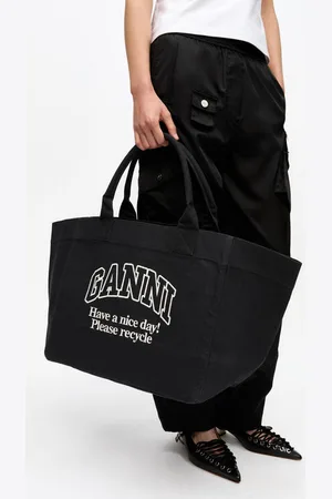 Ganni XXL Canvas Tote Bag Cotton Women