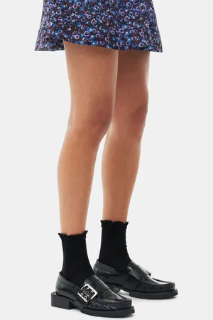 Ganni Feminine Buckle Loafers in Responsible Size 3 Polyester Women