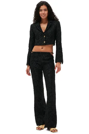 Ganni Stretch Jacquard Flared Pants in Size 44 Polyester Women