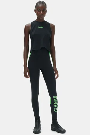 Ganni Sleeveless Active Mesh Top in Size Small Women