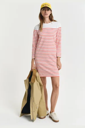 GANT Women Breton Crew Neck Dress (XS)