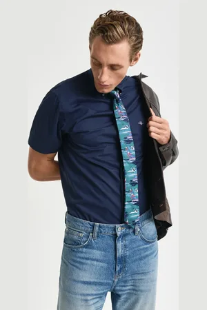 GANT Men Regular Fit Classic Poplin Short Sleeve Shirt (S)