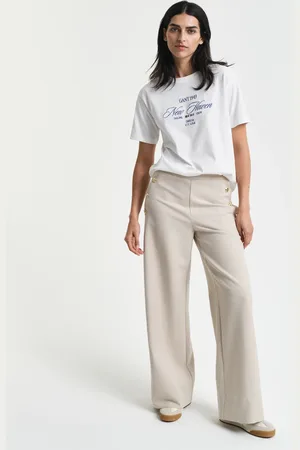 GANT Women Buttoned High-Rise Pants (34)