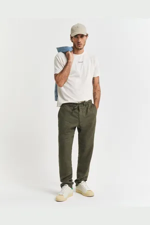 GANT Men Relaxed Fit Linen Drawstring Pants (XXL)