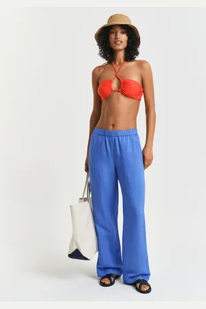 GANT Women Relaxed Fit Linen Blend Pull-On Pants (34)