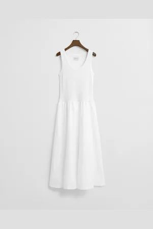 GANT Women Jersey Woven Midi Dress (XS)