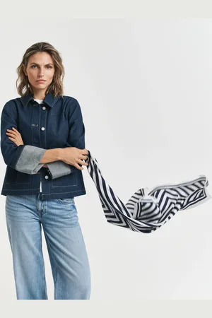 GANT Women Chevron Print Silk Scarf (ONE SIZE)