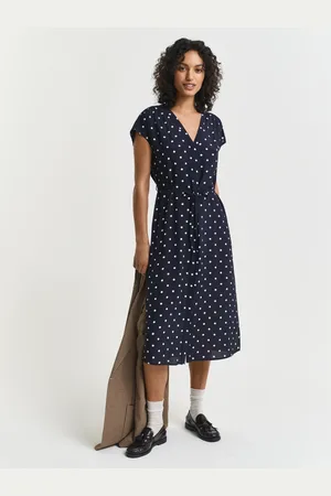 GANT Women Dot Print Caftan Dress (34)