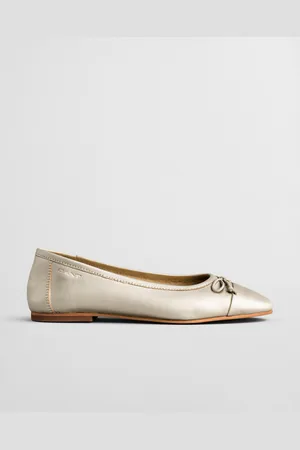 GANT Women Chadii Metallic Leather Ballerina Flats (37)