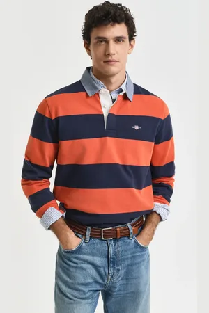 GANT Men Chambray Collar Striped Heavy Rugger (S)