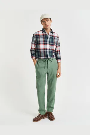 GANT Men Relaxed Fit Linen Drawstring Pants (S)