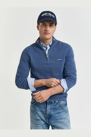 GANT Men Cotton Piqué Half-Zip Sweater (XS)