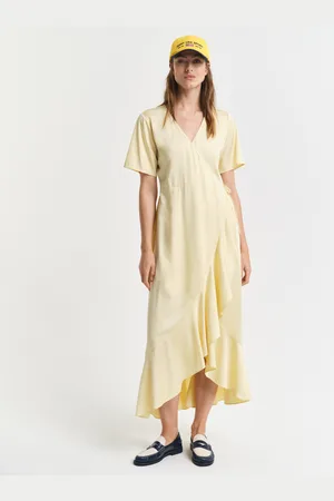 GANT Women Frilly Short Sleeve Wrap Dress (34)