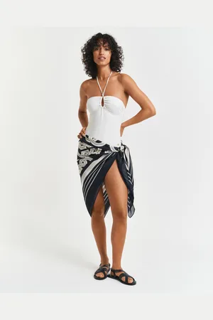 GANT Women G Patterned Cotton Silk Sarong (ONE SIZE)