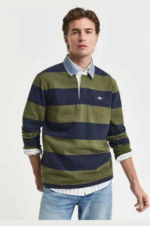 GANT Men Chambray Collar Striped Heavy Rugger (S)