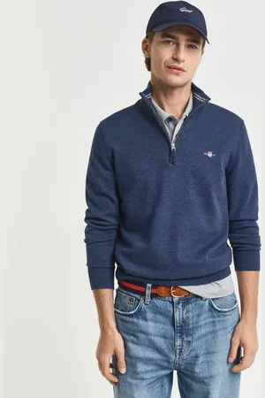 GANT Men Classic Cotton Half-Zip Sweater (S)