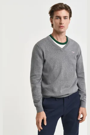 GANT Men Classic Cotton V-Neck Sweater (XS)
