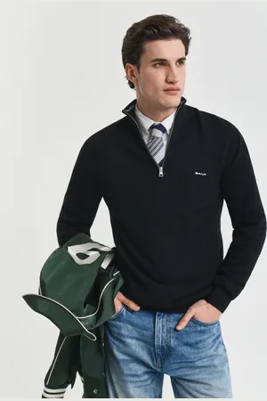 GANT Men Cotton Piqué Half-Zip Sweater (S)