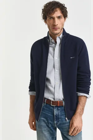 GANT Men Cotton Piqué Zip Cardigan (S)