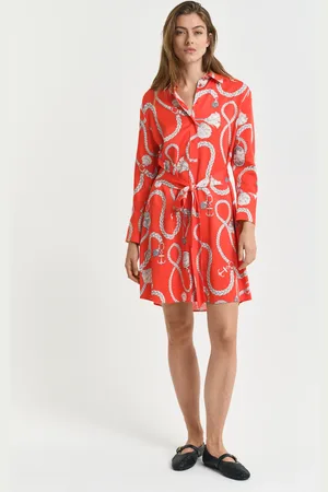 GANT Women Sailing Print Shirt Dress (34)