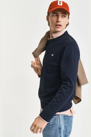 GANT Men Classic Cotton Crew Neck Sweater (XS)