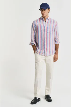 GANT Men Slim Fit Tapered Seersucker Suit Pants (46)