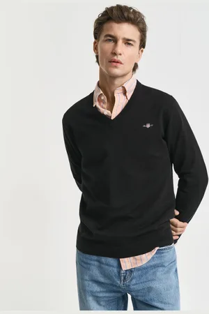 GANT Men Classic Cotton V-Neck Sweater (S)