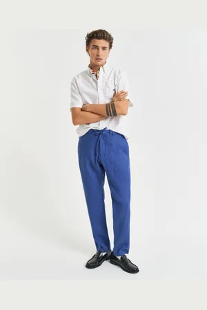 GANT Men Relaxed Fit Linen Drawstring Pants (M)