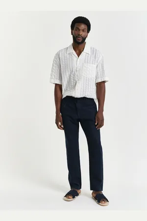 GANT Men Relaxed Fit Linen Drawstring Pants (S)