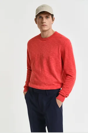 GANT Men Linen Blend Crew Neck Sweater (S)