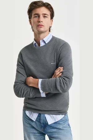 GANT Men Cotton Piqué Crew Neck Sweater (S)