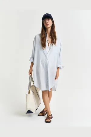 GANT Women Oversized Striped Luxury Oxford Dress (34)