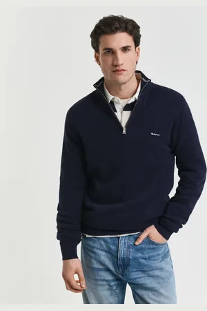 GANT Men Cotton Piqué Half-Zip Sweater (S)